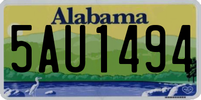 AL license plate 5AU1494