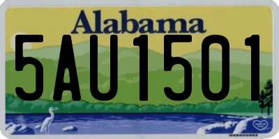 AL license plate 5AU1501