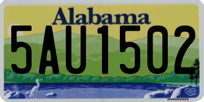AL license plate 5AU1502