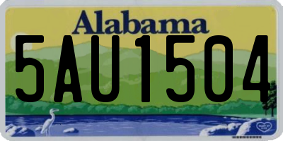 AL license plate 5AU1504