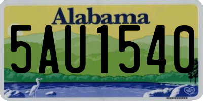 AL license plate 5AU1540