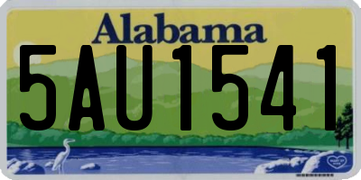 AL license plate 5AU1541
