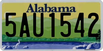 AL license plate 5AU1542