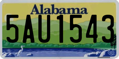 AL license plate 5AU1543
