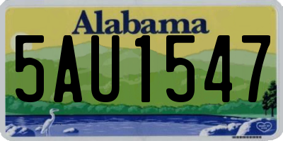 AL license plate 5AU1547