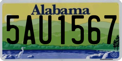 AL license plate 5AU1567