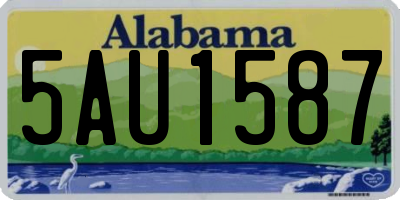 AL license plate 5AU1587