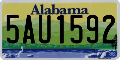 AL license plate 5AU1592