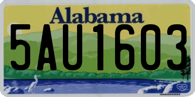 AL license plate 5AU1603