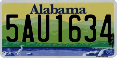 AL license plate 5AU1634