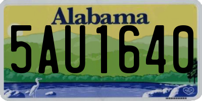 AL license plate 5AU1640