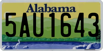 AL license plate 5AU1643