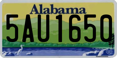 AL license plate 5AU1650