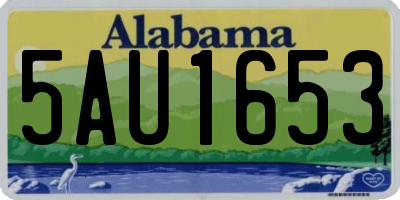 AL license plate 5AU1653