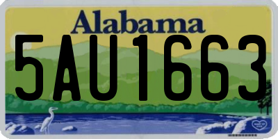 AL license plate 5AU1663