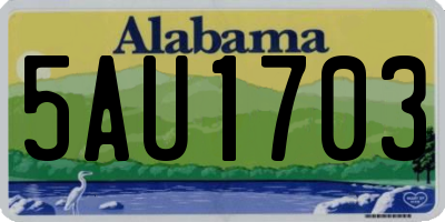 AL license plate 5AU1703
