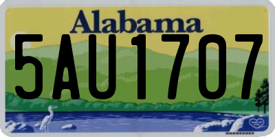 AL license plate 5AU1707