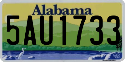 AL license plate 5AU1733