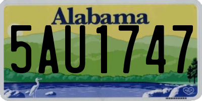 AL license plate 5AU1747
