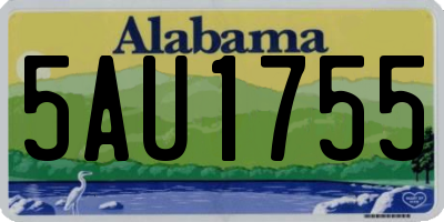 AL license plate 5AU1755