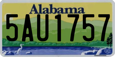 AL license plate 5AU1757