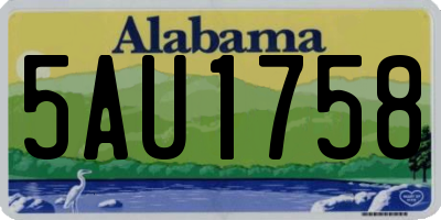 AL license plate 5AU1758