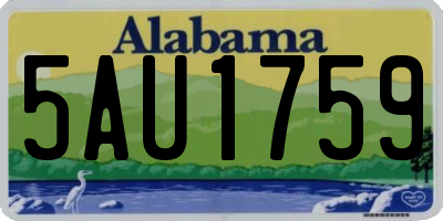 AL license plate 5AU1759