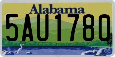 AL license plate 5AU1780