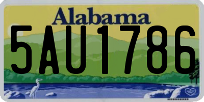 AL license plate 5AU1786