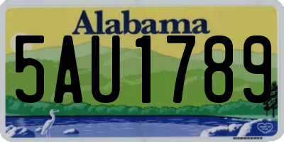AL license plate 5AU1789