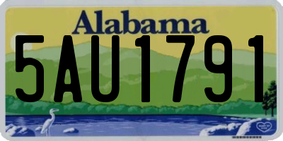 AL license plate 5AU1791