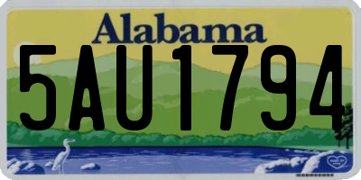 AL license plate 5AU1794