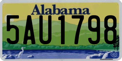 AL license plate 5AU1798