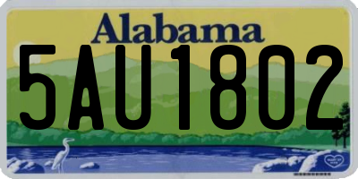 AL license plate 5AU1802