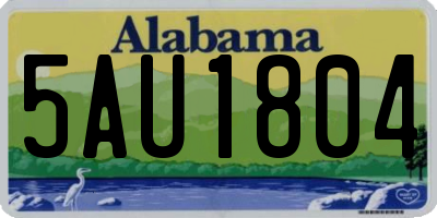 AL license plate 5AU1804