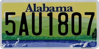 AL license plate 5AU1807