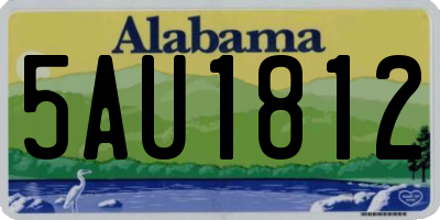 AL license plate 5AU1812