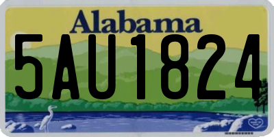 AL license plate 5AU1824