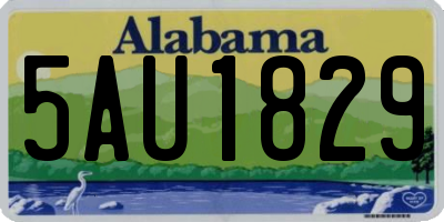 AL license plate 5AU1829