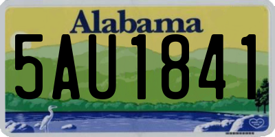 AL license plate 5AU1841