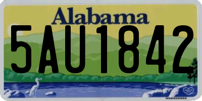 AL license plate 5AU1842