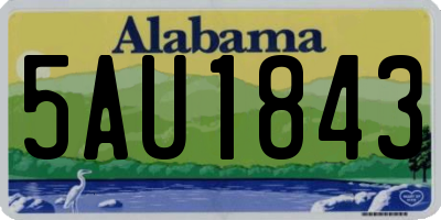 AL license plate 5AU1843