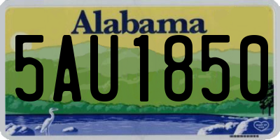 AL license plate 5AU1850
