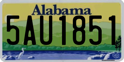 AL license plate 5AU1851