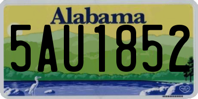 AL license plate 5AU1852