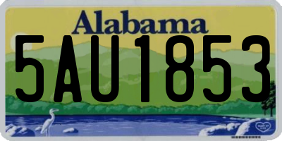AL license plate 5AU1853