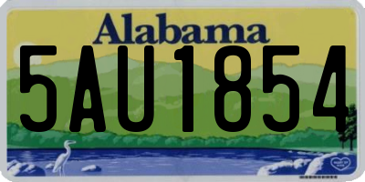 AL license plate 5AU1854