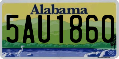 AL license plate 5AU1860