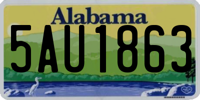 AL license plate 5AU1863