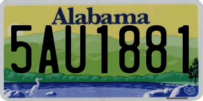 AL license plate 5AU1881